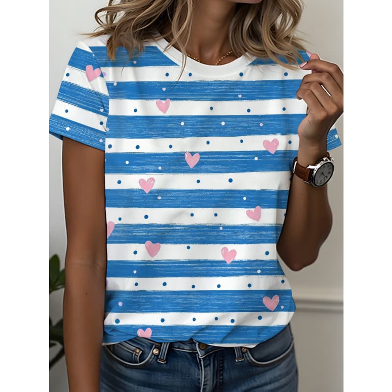 3D Printed Women's Short-sleeve T-shirt, Plus-size Women's Clothing, Fashionable and Versatile, Casual, Everyday Wear