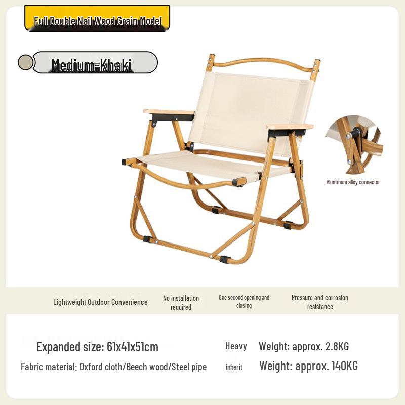 Ultralight Aluminum Folding Kermit Chair with Table for Outdoor Camping and Leisure Travel