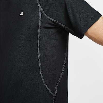 Nike ACG T Shirts Men's Black/Coal Black/Peak White Crew Neck Moderate