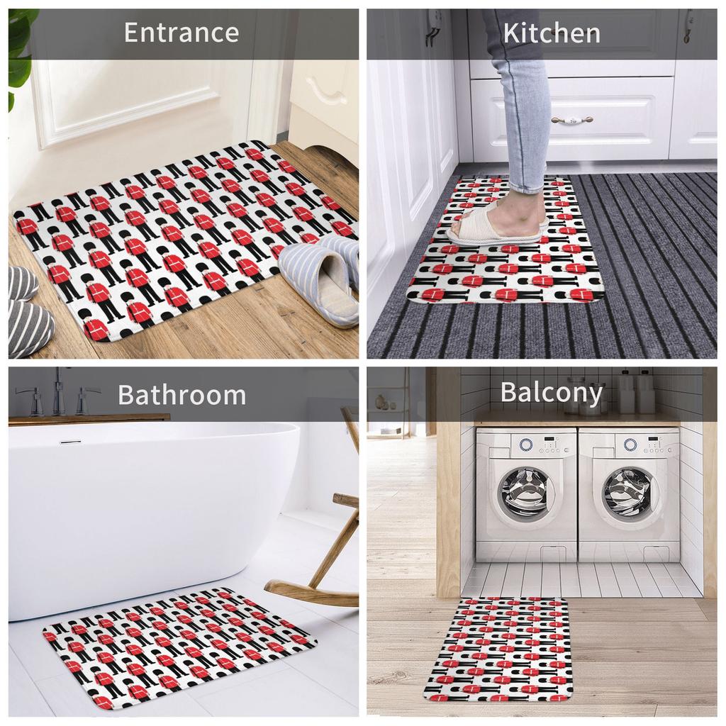 British Soldiers Front Door Floor Entrance Mats Indoor England London Kitchen Bathroom Doormat Garage Carpet Rug