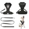 Tanpopo No Pull Dog Harness with Multifunction Dog Leash Soft Adjustable No Choke Escape Proof Pet Vest Christmas Plaid Pattern