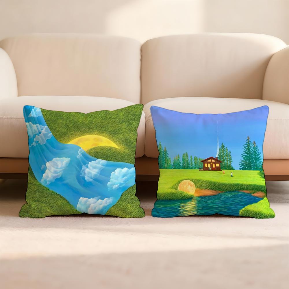 HOT M-Mulgil K-Kim Cushion Cover Home & Car Multi-Scene Pillow Cover - Reversible, Soft & Durable for Daily Use