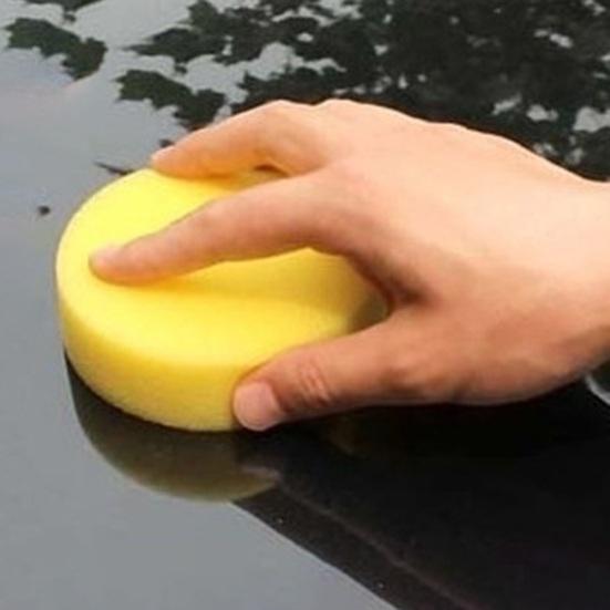 10Pcs Car Waxing Sponge Scratch Free Round Automotive Cleaning Waxing Polishing