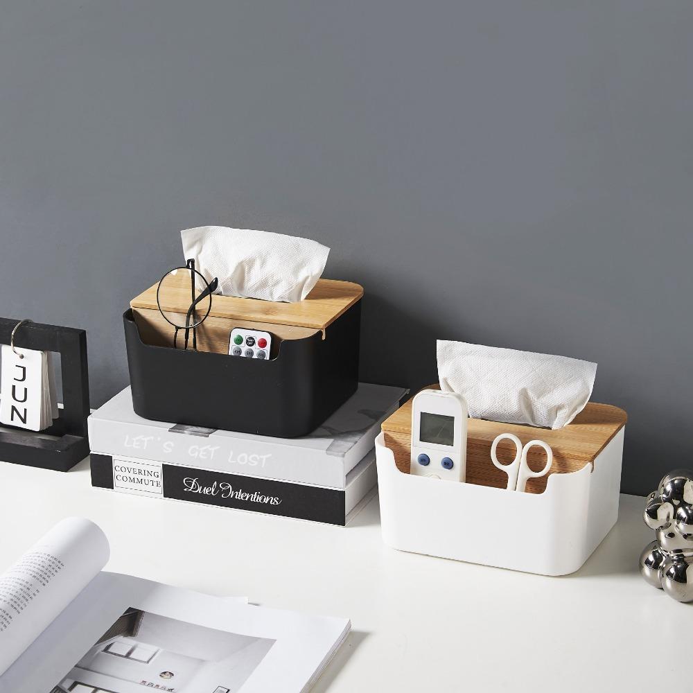 New Multifunction Remote Controller Storage Box Cosmetic Storage Plastic Desktop Storage Box Tissue Box Holder