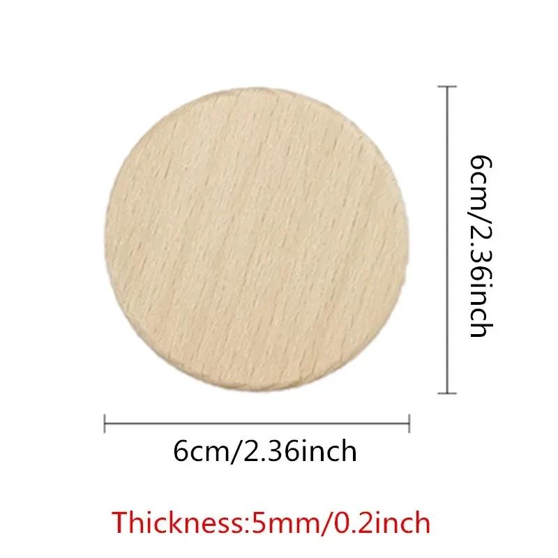 10pcs Round Disc Wooden Cutouts Ornaments Unfinished Wood Circle Wood Pieces for Craft Supplies Decoration