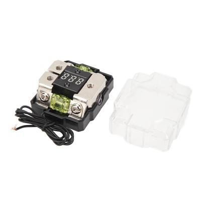 Auto Audio Sicherungshalter 4GA IN 4GA OUT 100A Digitalanzeige Stereoverteilerblock Box für Automobil Boot Yacht Wohnmobil