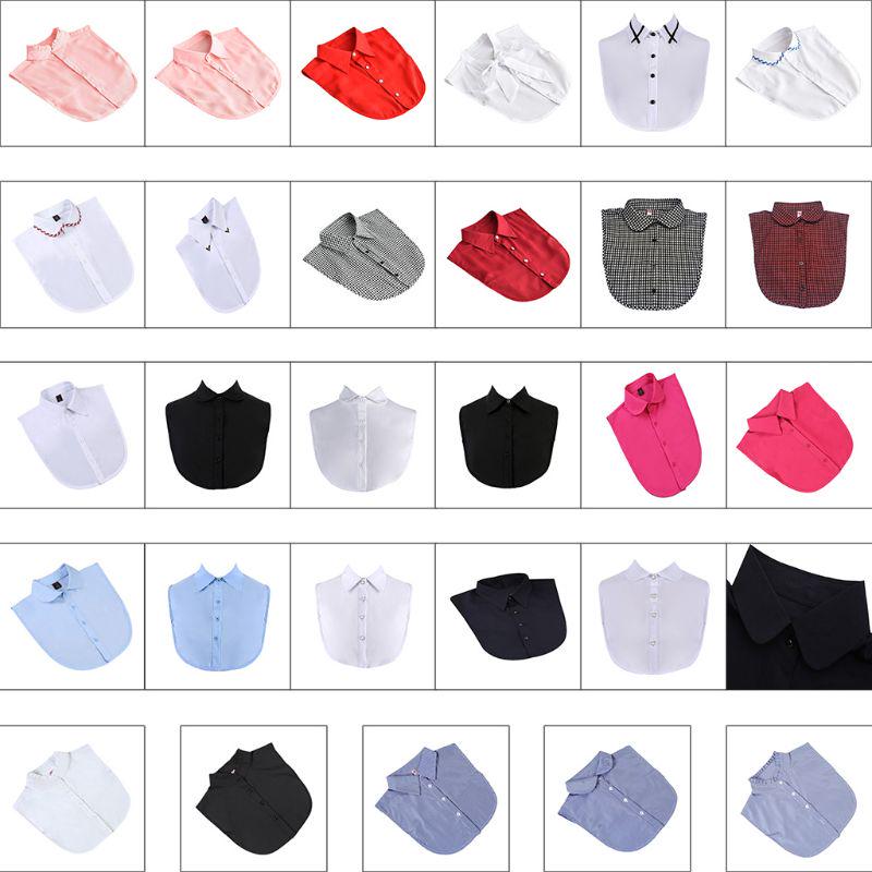 

29 стилей, съемный искусственный накладной воротник, ретро клетчатая шифоновая рубашка в клетку, блузка, регулируемая одежда