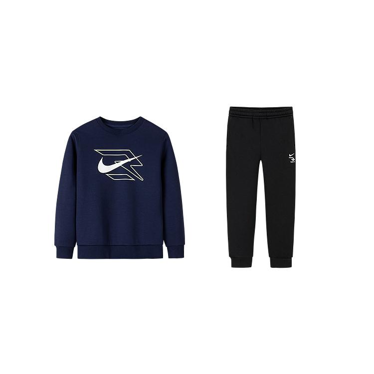 

Повседневный спортивный костюм Nike Удобный модный пуловер с круглым вырезом и длинными рукавами Детские костюмы Индиго N32442166GS-003 L