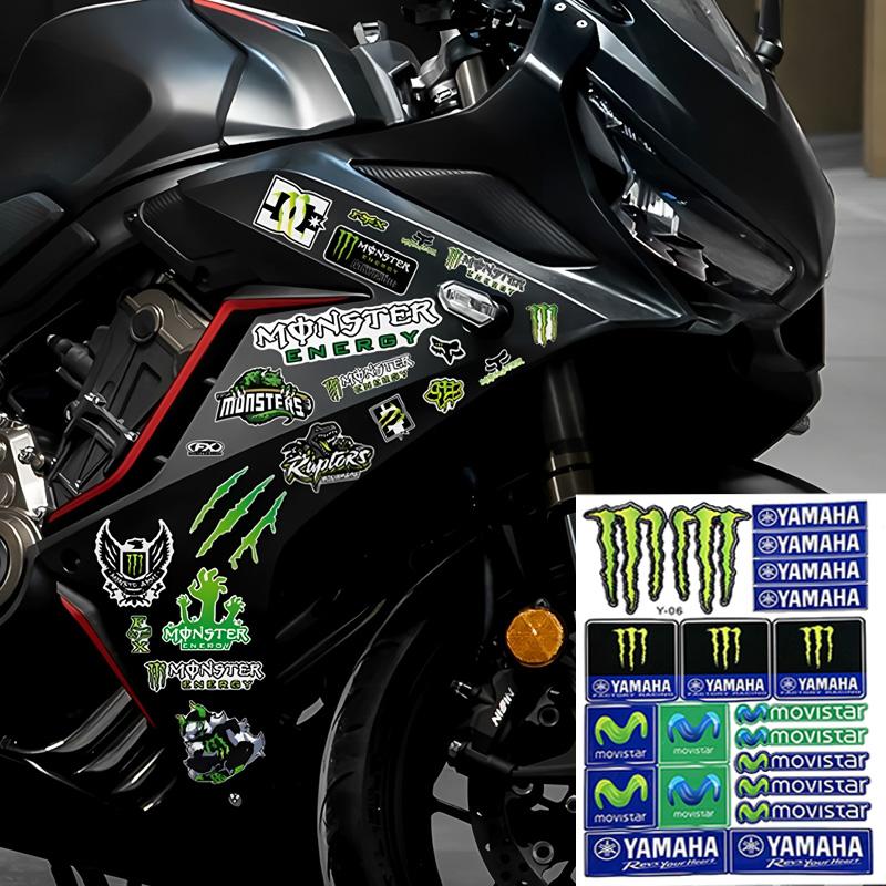 Wasserdichte, modifizierte Helme von Motorrad-, Elektrofahrzeug- und Auto-Sponsoren mit personalisierten Aufklebern auf dem Körper und kreativen Kratzaufklebern.