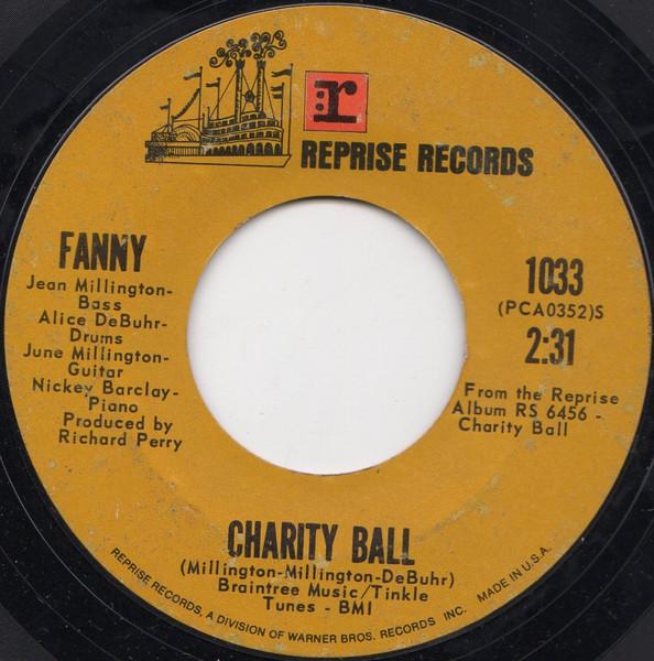 

7inch Record FANNY 2 Charity Ball 1033 Reprise Records 1971 US Rock Used