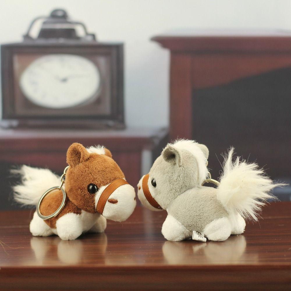 Mascot Dolls Plush Horse Keychain Mini Plush Horse Doll Pendant Zodiac Pony Figurine  Festive Decor