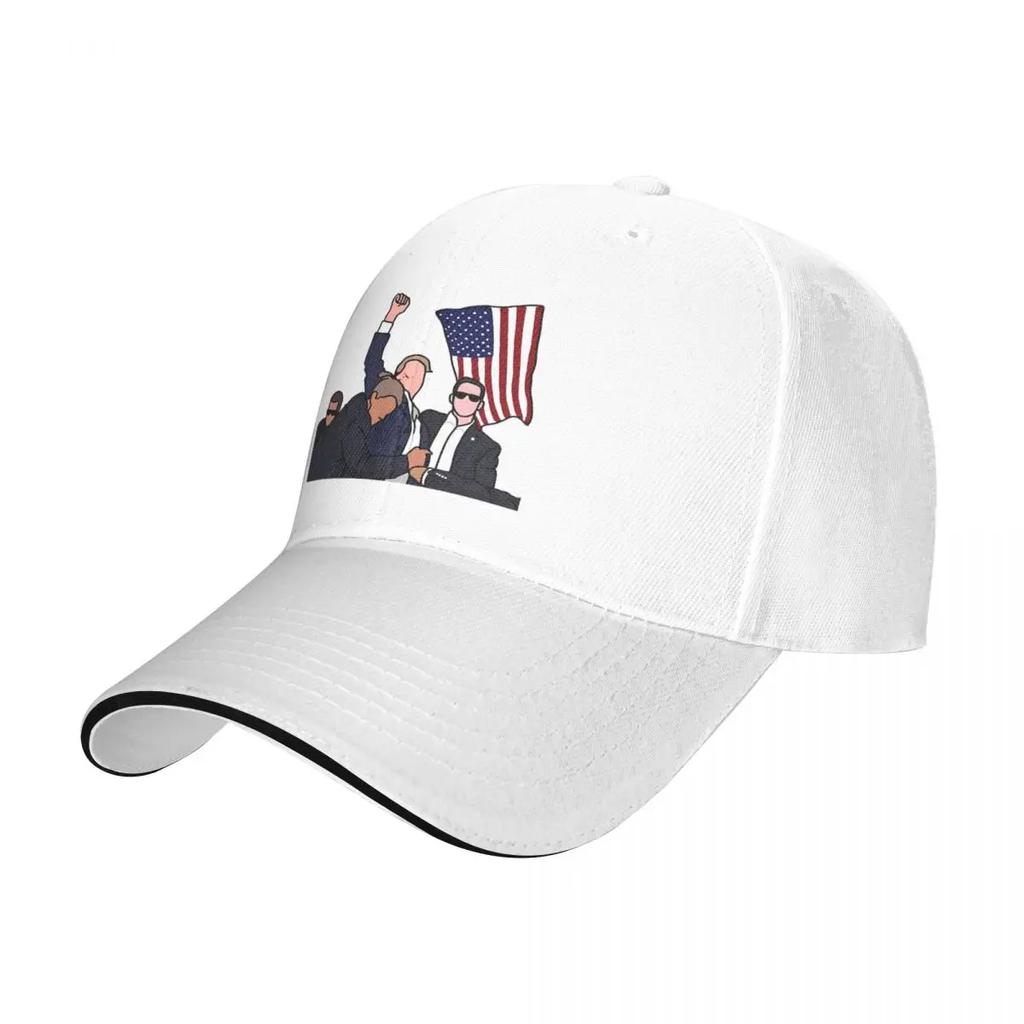 Trump Fight Election Rally Baseball Cap Fashion Assassination Attempt Sandwich Hats Men Women Adjustable Dad Hat Workouts