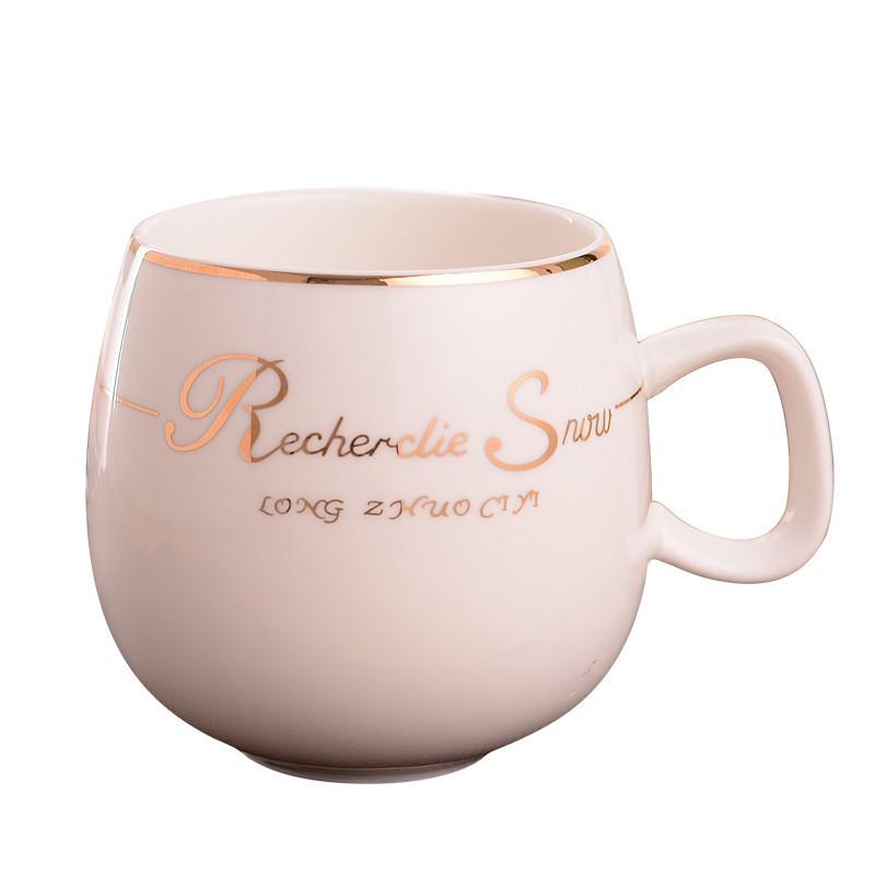 300ML Ceramic Mug with Lid & Spoon: Creative Coffee, Milk, or Tea Cup In Gift Box