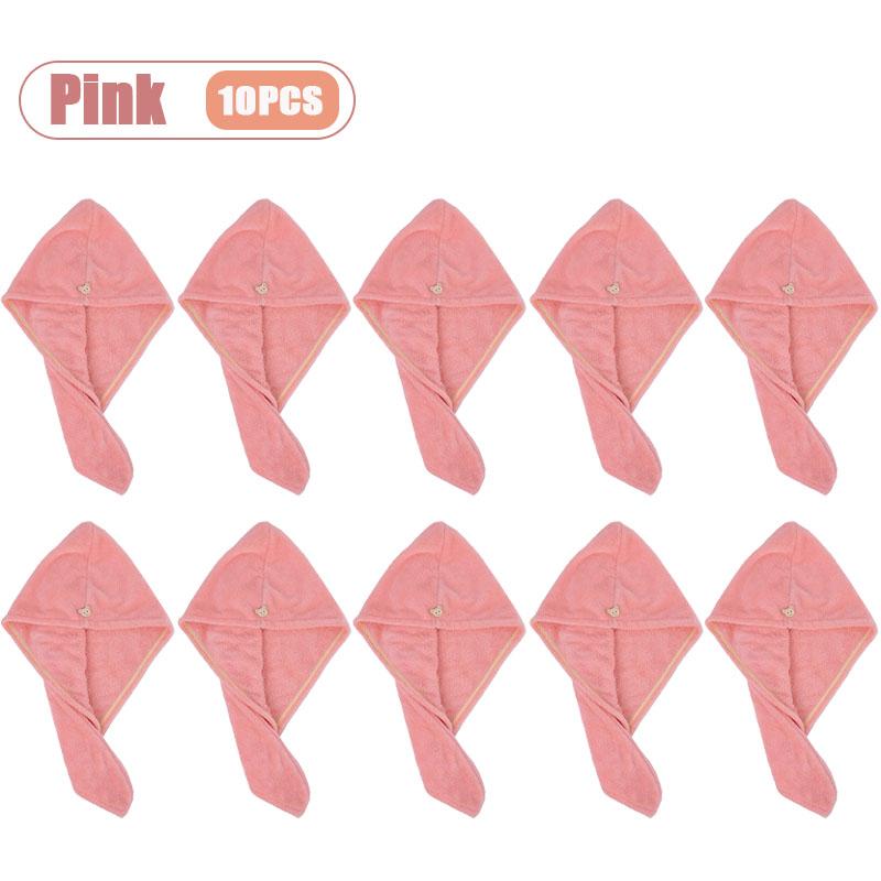 1-10PCS Womens Hair Drying Turban Coral Velvet Quick Dry Towel Cap Long Hair Shampoo Bathroom Toiletries Wraps Accessories