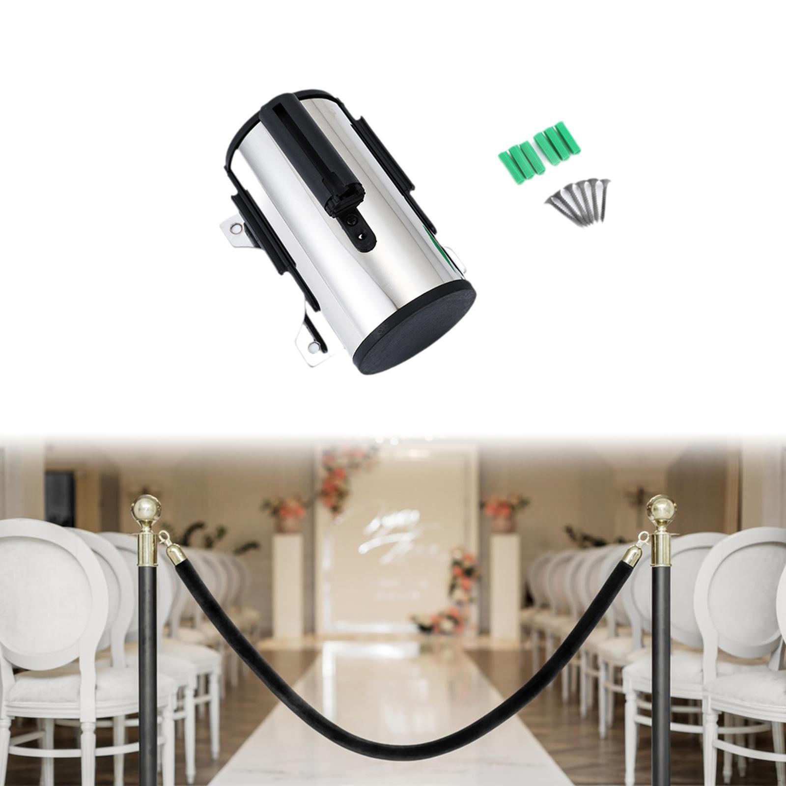 

Выдвижной ленточный барьер для настенного монтажа, нейлоновое решение для контроля толпы в аэропортах и розничной торговле 2 m Black