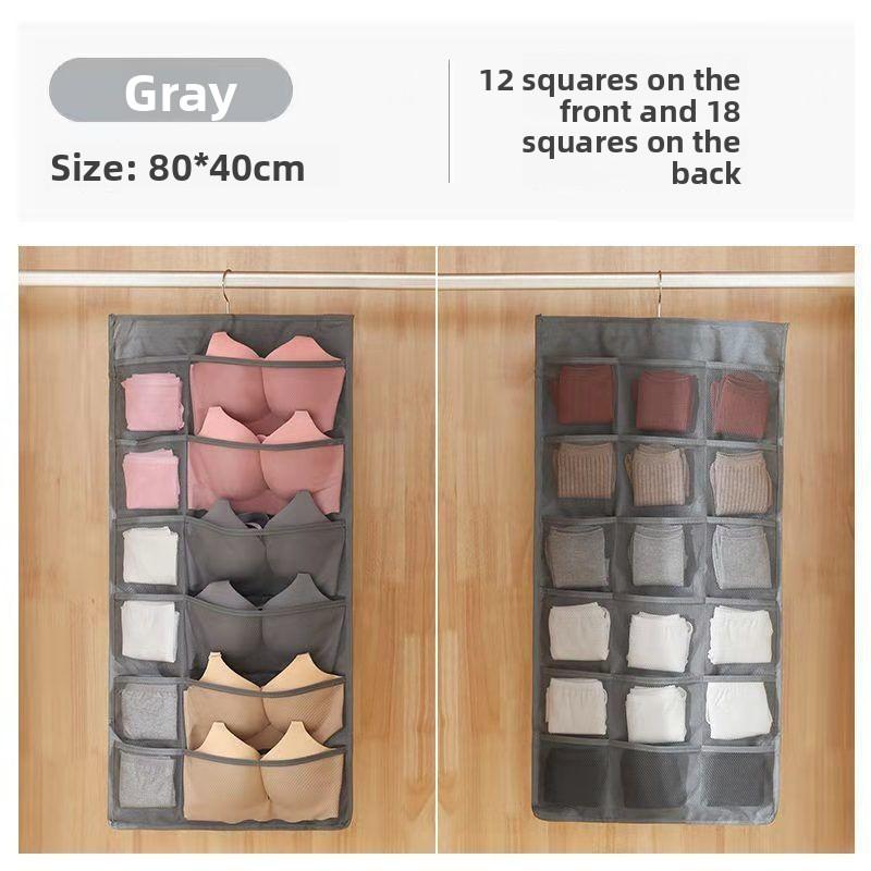 1pc  Double-sided Underwear Storage Bag, Hanging Underwear and Underpants Storage Bag, Compartments for Household Use