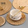 SW Corn Water Grass Handmade Weave Round Coaster Pad Mat Heat Insulation Placemat
