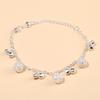 Ethnic Style Silver Imitation Bracelet & Anklet Set - Hollow Ball & Bell Design for Ladies