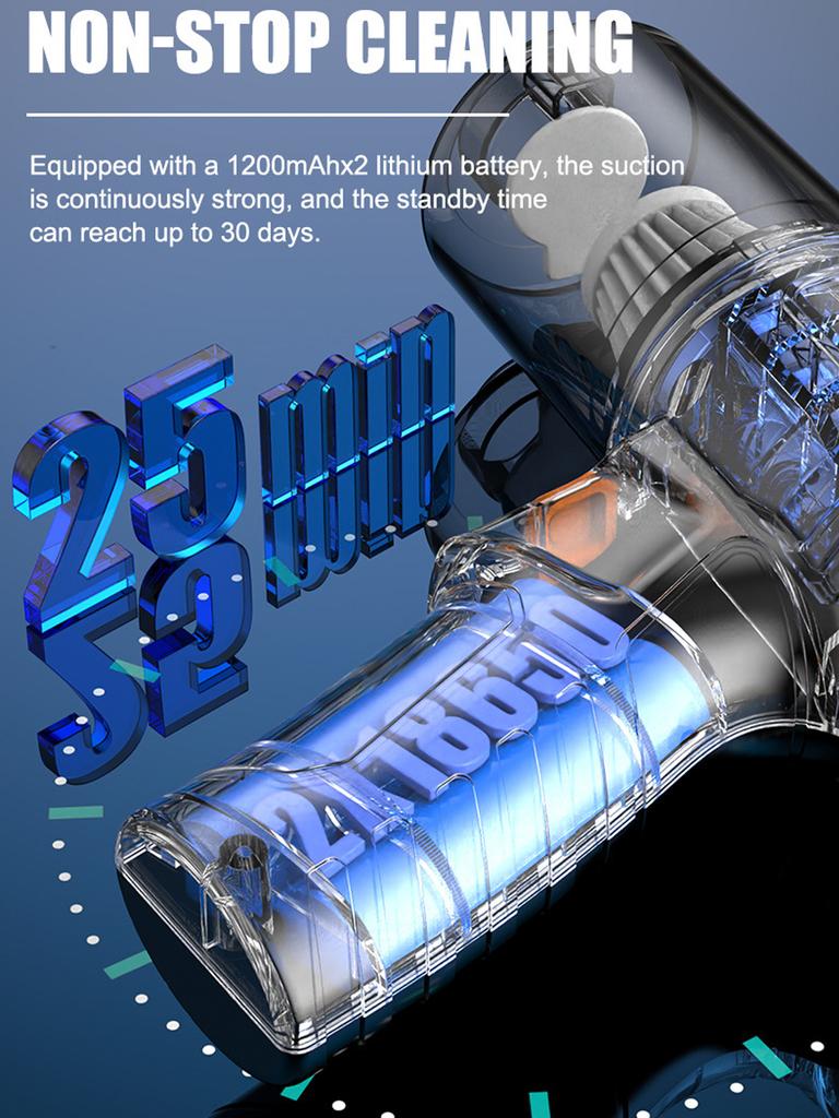 Car Vacuum Cleaner Wireless USB Charging Strong Suction Portable Handheld Mini Powerful Air Cleaning Machine for Home Appliances