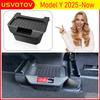 USVOTOV Center Console Organizer for Tesla Model Y Juniper Premium Accessories 2026 2025 Rear Seat Storage Box Trash Can Garbage