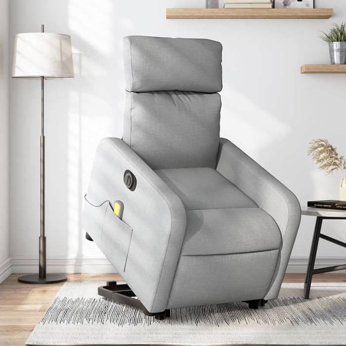 VidaXL Electric Massage Recliner, Relaxation Chair with Adjustable Backrest and Footrest, Salon Seat 3206726
