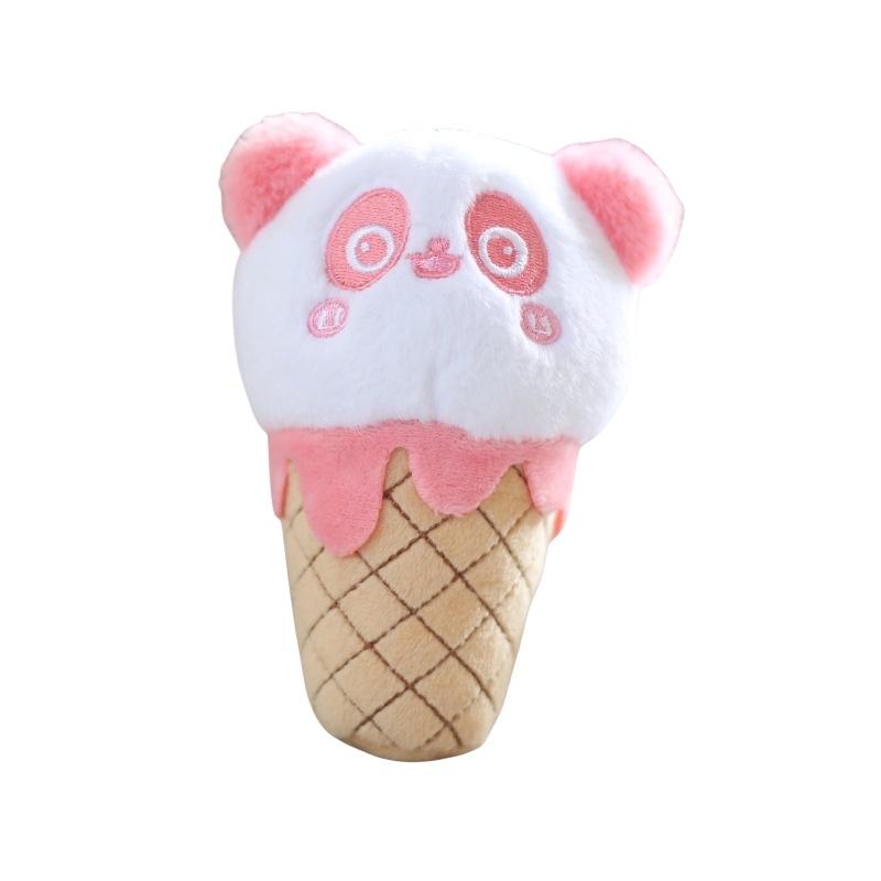 Cute And Adorable Cone Panda Keychain Plush Toy Bag Pendant