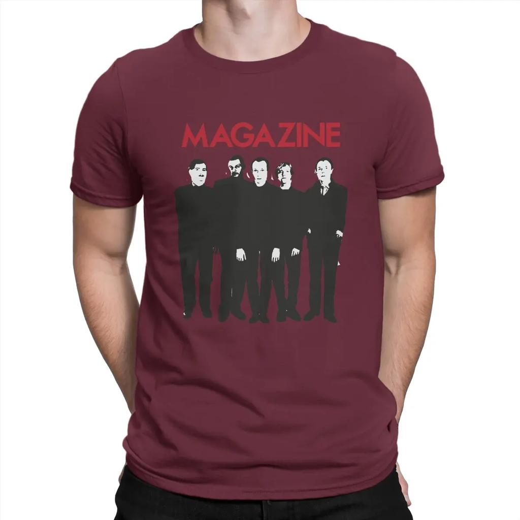 Magazinband T-Shirt Herren Reine Baumwolle Lustige T-Shirts Rundhals Magazin-T-Shirts Kurzarm Kleidung 4XL