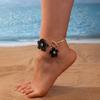 Charm Fashion Stereoscopic Flower Spray Paint OT Chain Ankles Bracelets for Women Charms Summer Beach Jewelry Gift Accessory