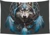 Hanging Living Room 3D Wolf Dream Catcher Tapestry Modern Wall Art Wall Blanket Aesthetic Tapestrys Indoor Outdoor Tapestries