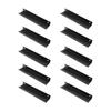 10 Pcs Finger  Pull Black Modern Aluminum Alloy 1mm Thick Concealed Tab Pull Handle for Cabinet 