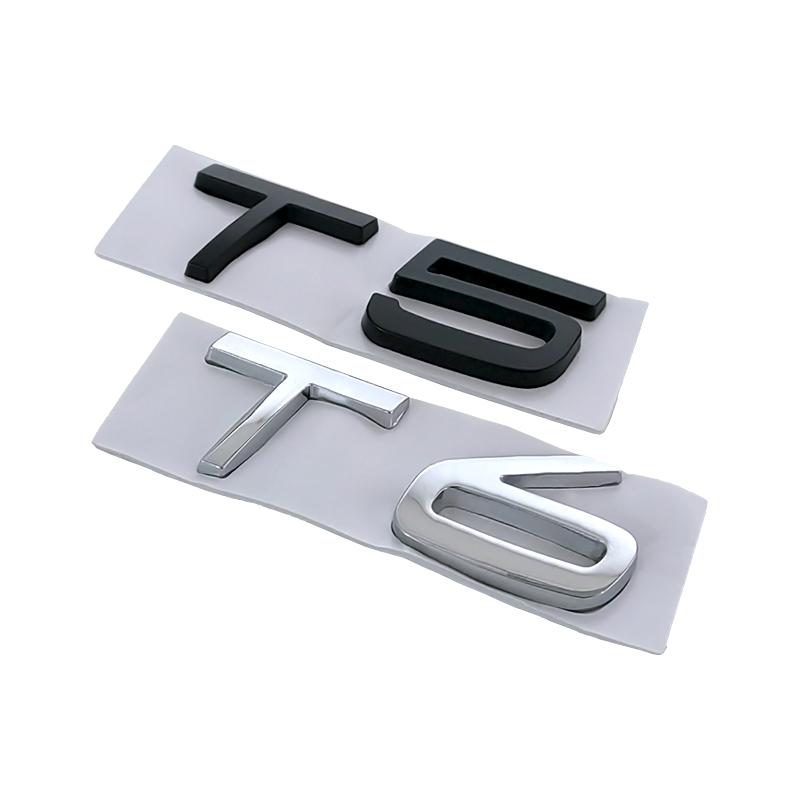 3d Metal T5 Logo T6 Emblem AWD Letters Car Trunk Badge For Volvo S60 C30 850 S40 V40 V70 XC60 V50 S70 C70 V90 T5 T6 AWD Sticker