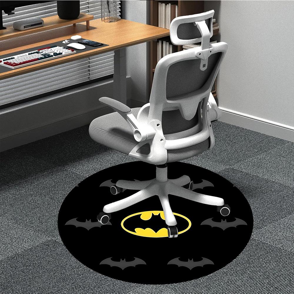 

1pc Batman Signal Office Round Area Rug, Under Office Chairs Bedroom Living Room Home Decor, Room Deco, Available in Various Sizes 80cm