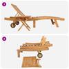 Sun Lounger 2 Pcs Brown Solid Wood Teak