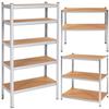 SPRINGOS® Metal Shelving Unit, Galvanized 5 Shelves 180x90x40cm - Max Load. 875 Kg