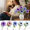 Multicolor Corn Poppy Artificial Flower Green Leaves Faux Flower Fake Flower  Home Decoration