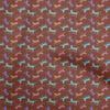 Cotton Flex Maroon Fabric Kids Leopard Sewing Material Print Fabric By The Yard 40 Inch