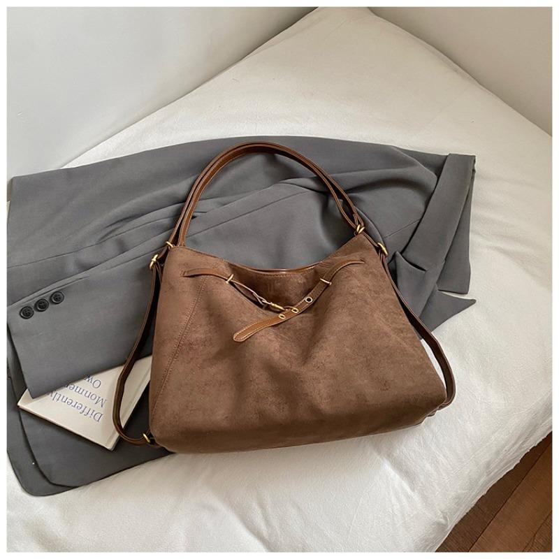 

Модная и Повседневная Вместительная Высококачественная Сумка-тоут на одно плечо Простой Рюкзак через плечо Ретро-сумка коричневый