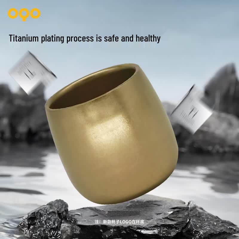 OQO Mini Gold-Plated Stainless Steel Cup (Pair)