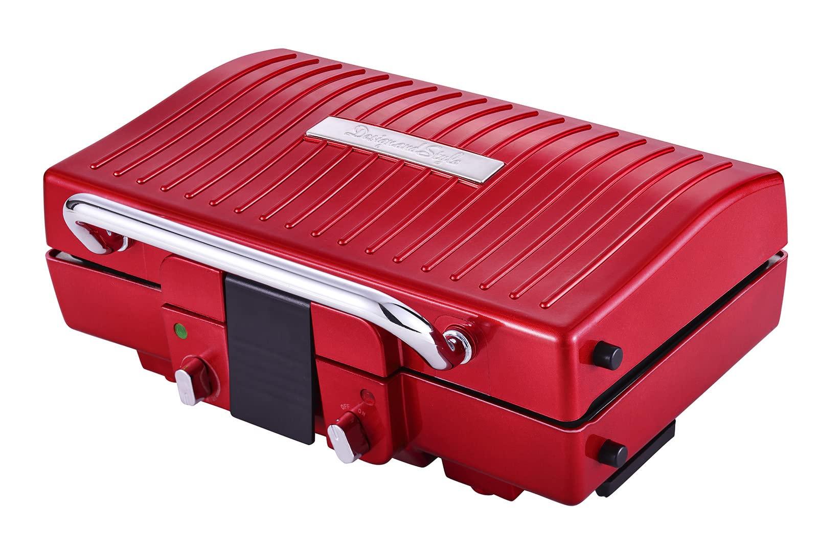 

D&S Press Grill, a sandwich grilling hot plate with a flat, corrugated, and reversible plates, Press Maker Multi-Grill Burrito DS.8717