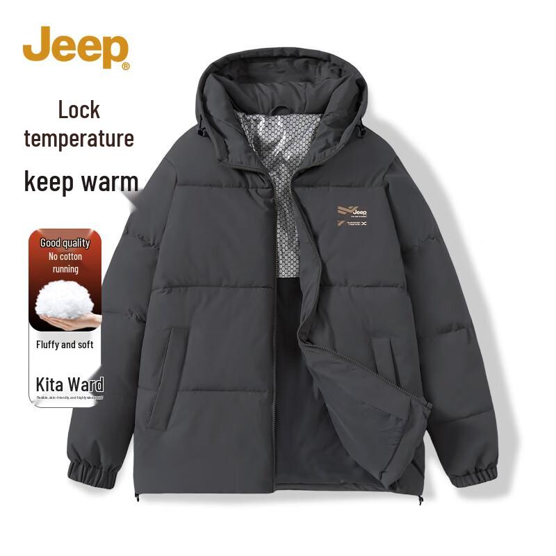 

Jeep Мужская тяжелая ретро зимняя куртка с капюшоном L