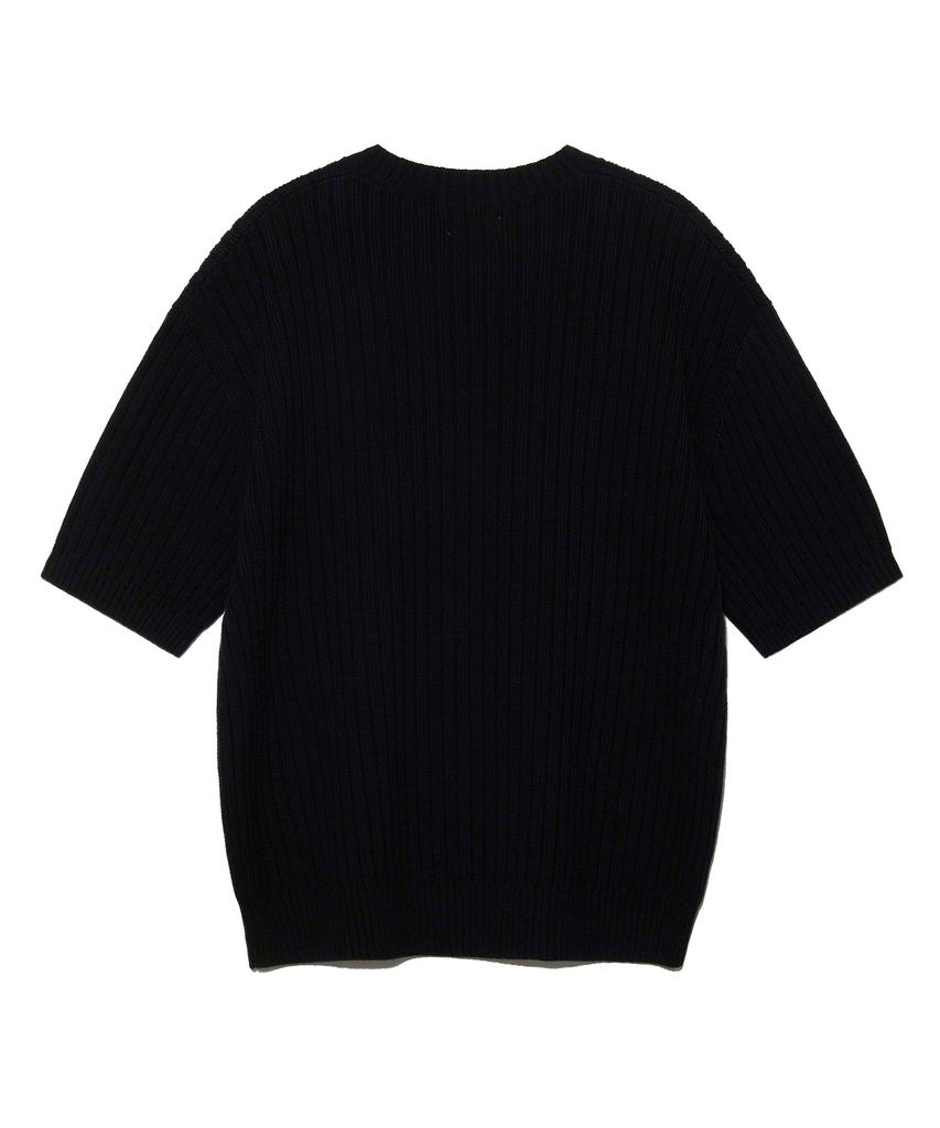 LEE Round Neck Short Sleeve Knit Black