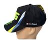 Off-Road Parkour Tricycle Racing Cap - Features two vertical stripes, numbers below, paw and English V on the sides.