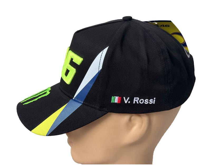 Off-Road Parkour Tricycle Racing Cap - Features two vertical stripes, numbers below, paw and English V on the sides.