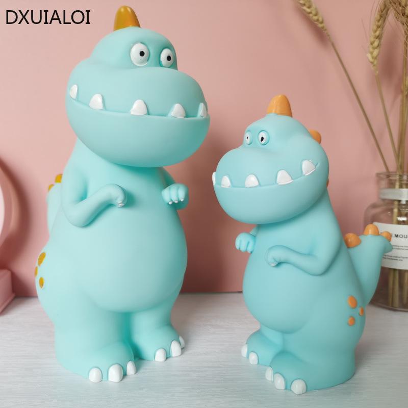 DXUIALOI Creative Color Painting Cartoon Cute Dinosaur Piggy Bank Children's Gift Fall Resistant Piggy Bank Home Decoration
