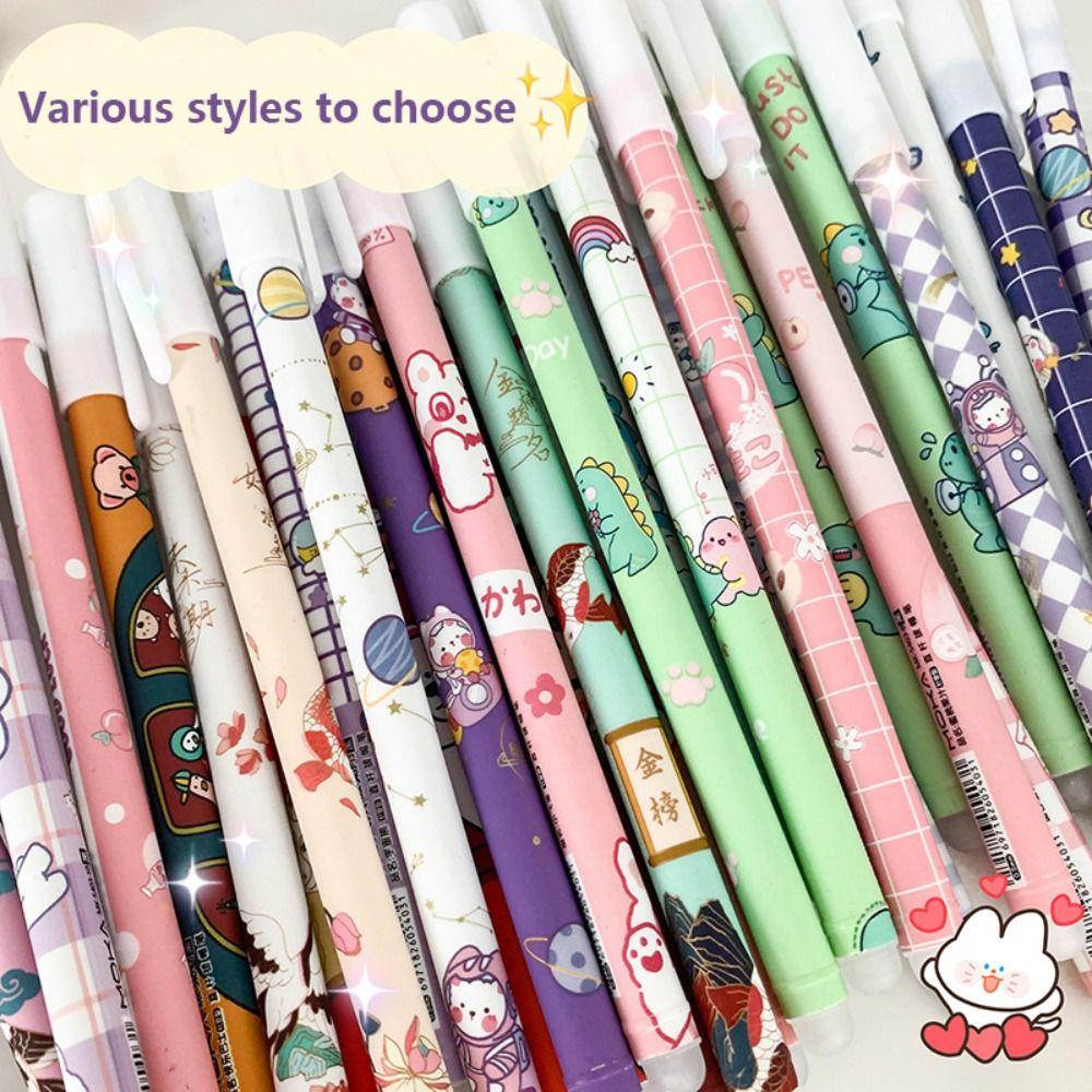 

12PCS/Box Bear Peach Astronaut Ballpoint Pen Quick Drying Gel Pens Writing Tools Students Gift 07