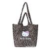 2025 Autumn/Winter Leopard Print Cute Single Shoulder Tote Bag - Large Capacity Shopping Handbag