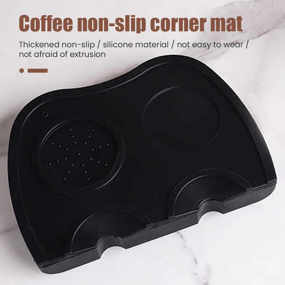 Silicone Coffee Anti-skid Mat Corner Pad Non-slip Pad Filling Seat Coffee Machine Bar Powder Hammer Pad Handle Pad Powder Pad