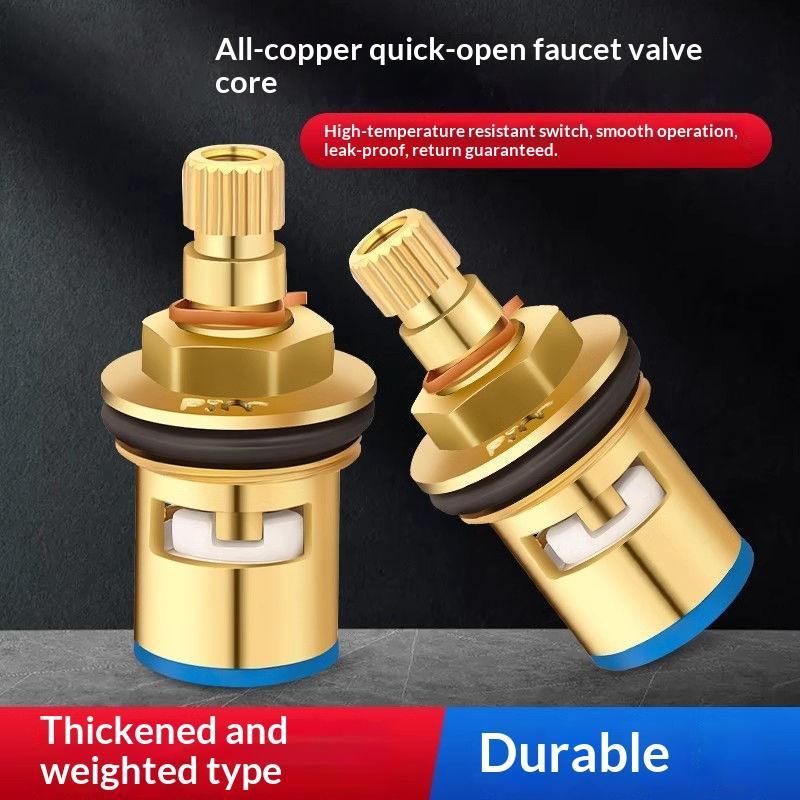 Universal Replacement Tap Valves Brass Ceramic Disc Inner Faucet Valve For Bathroom, Clockwise Or Anti-Clockwise