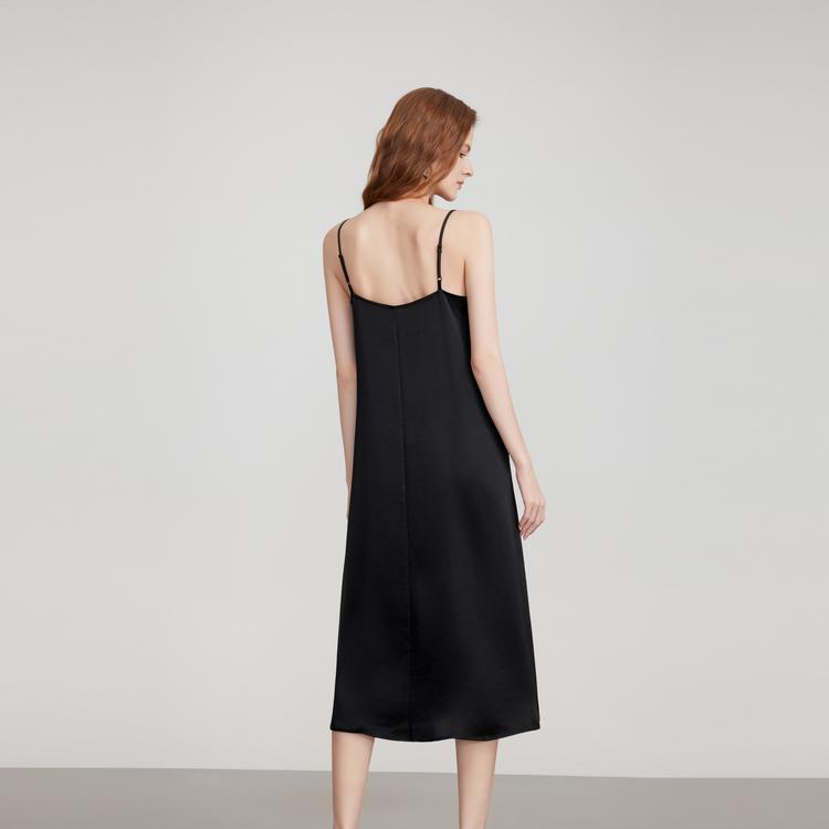 ELLE French Minimalist Fashion Versatile Solid Color Slimming Waist A-Line Dress Women dresses L8SLM325