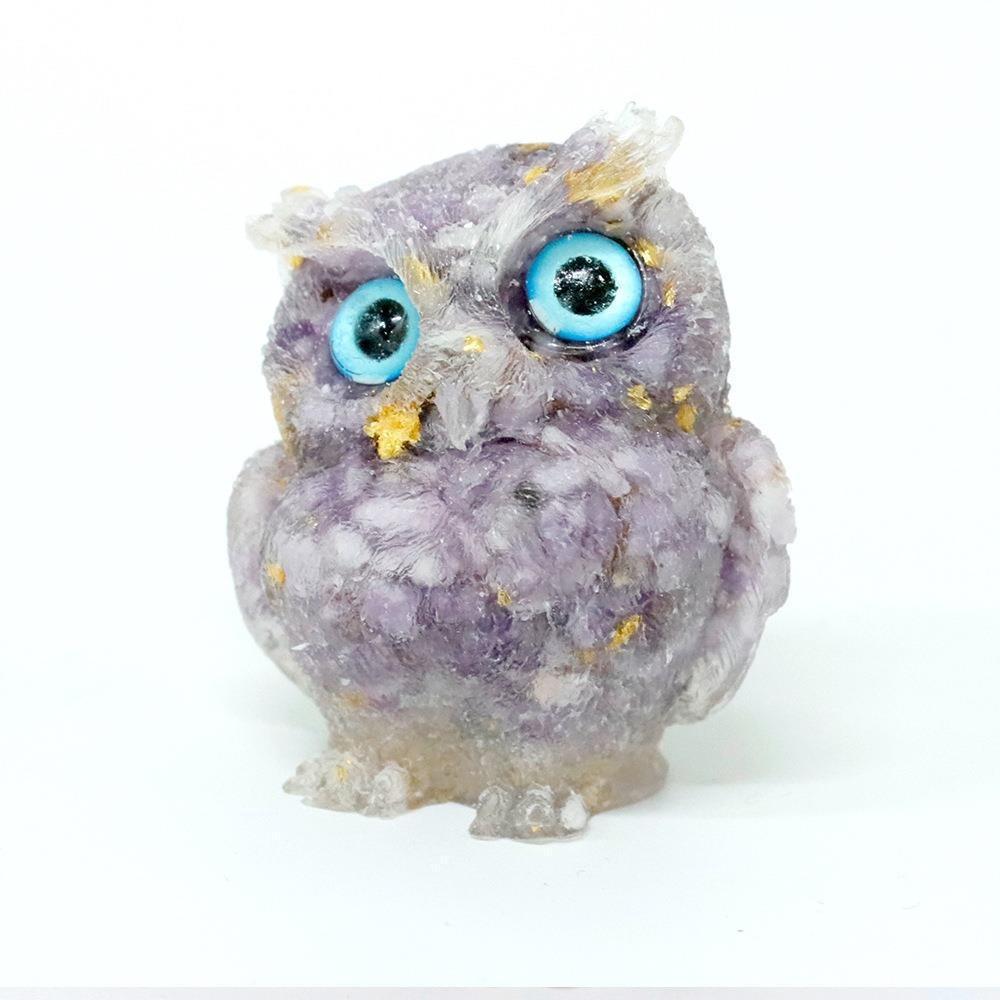 Cute Owl Crystal Gravel Home Ornaments Handicrafts Decorative Gifts Home Ornaments
